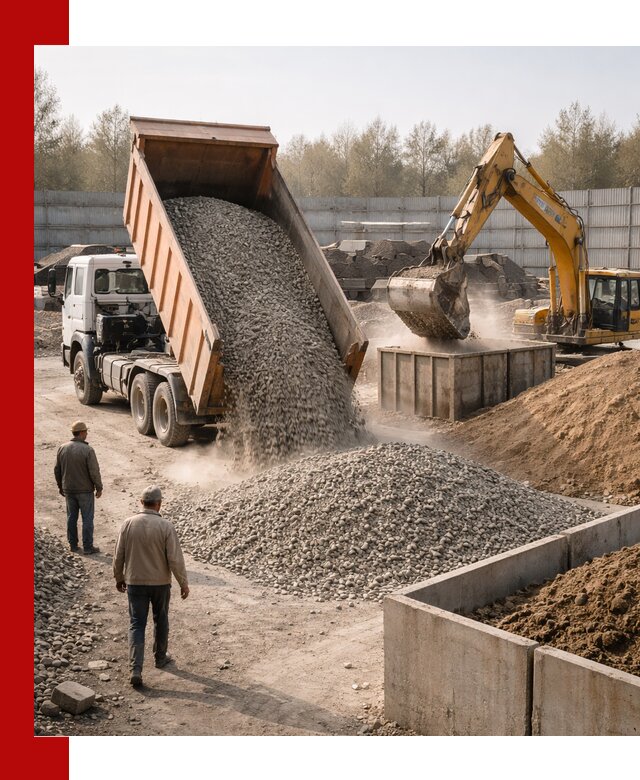 Доставка нерудных материалов с погрузкой и разгрузкой в Мелеузе