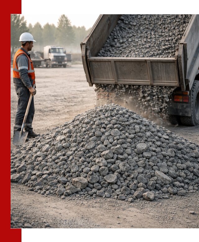 Гранитный щебень фракции 100–201 для строительства в Мелеузе