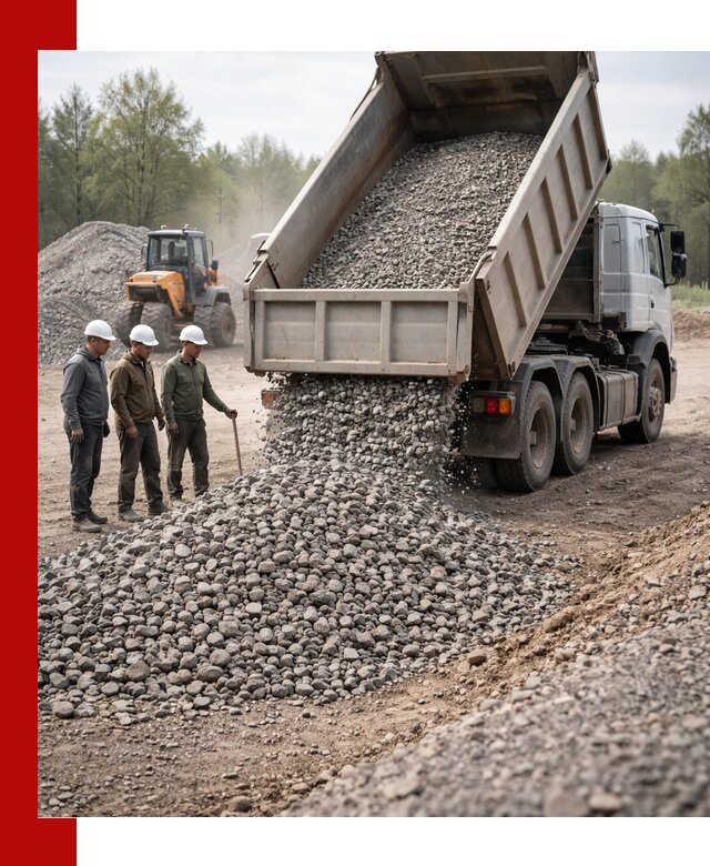 Доставка гравийного щебня фракции 70-120 в Мелеузе