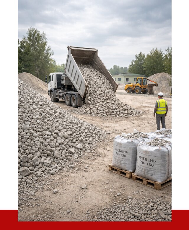 Известняковый щебень фракция 70-150 в Мелеузе от 1279 р. | ПРОНЕРУДМлз