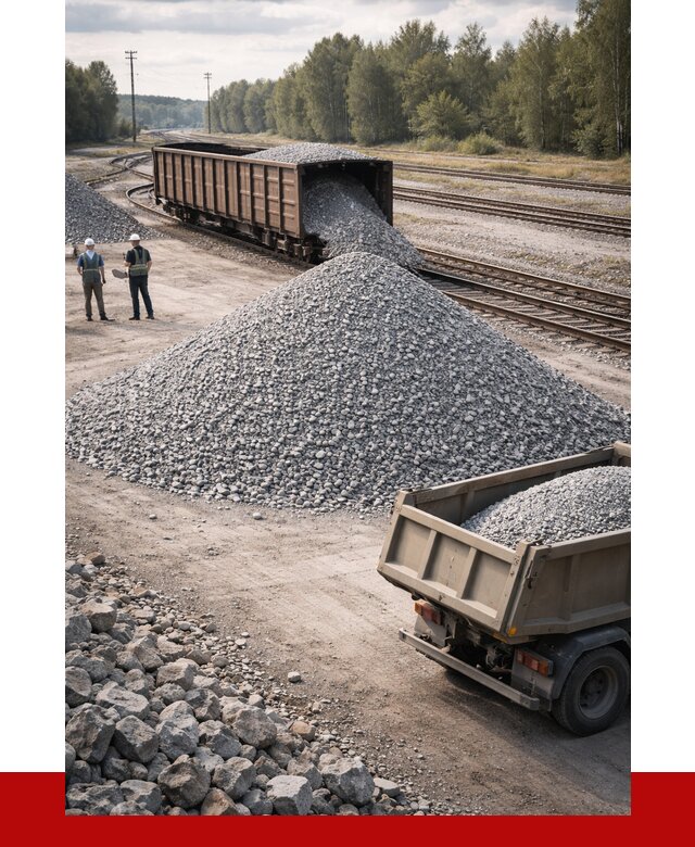 Железнодорожный щебень 20-60 в Мелеузе от 1739 р. | ПРОНЕРУДМлз