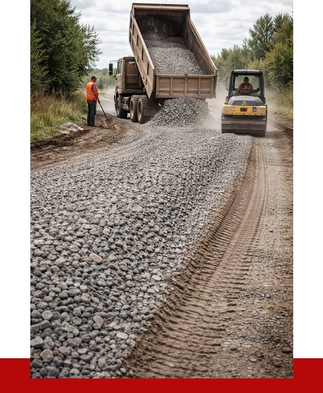Щебень для отсыпки дороги в Мелеузе от 2762 р. ПРОНЕРУДМлз