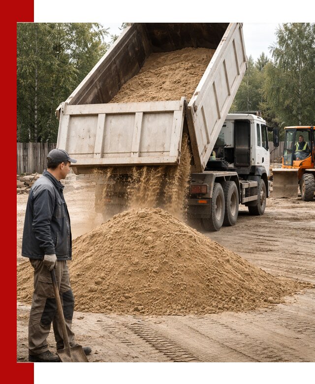 Доставка и продажа песка с разгрузкой в Мелеузе