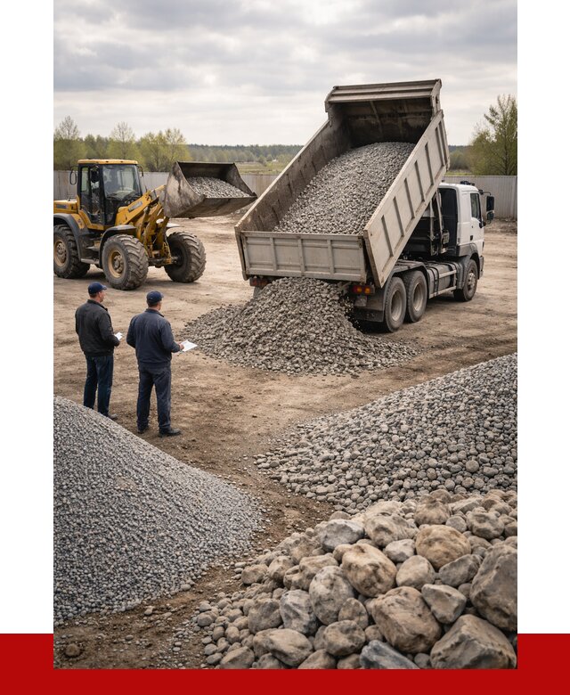 Гравий и камень с доставкой в Мелеузе от 4296 р. - ПРОНЕРУДМлз