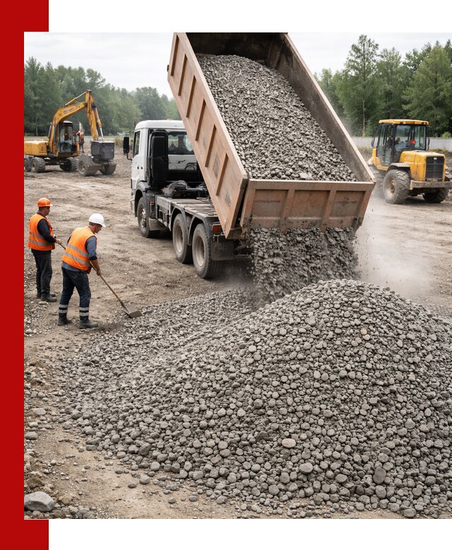 Доставка гравия фракции 40-70 в Мелеузе оптом и в розницу