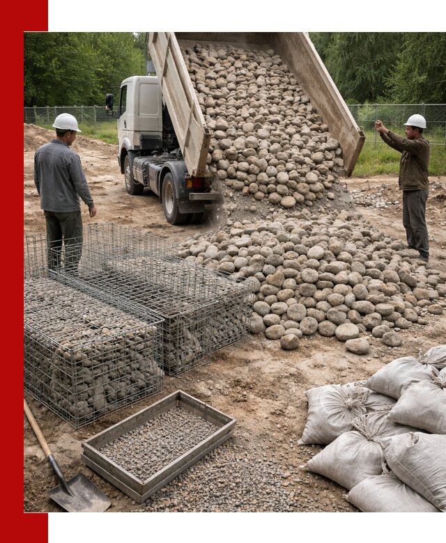 Камень для габионов фракция 70–151 в Мелеузе