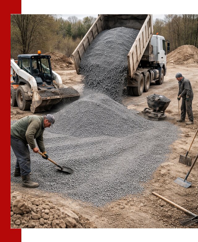 Отсев для подсыпки в Мелеузе — доставка и подсыпка на участок