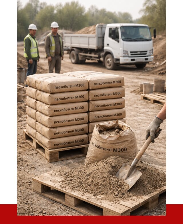 Пескобетон М300 в Мелеузе с доставкой от 4756 р. за куб | ПРОНЕРУДМлз