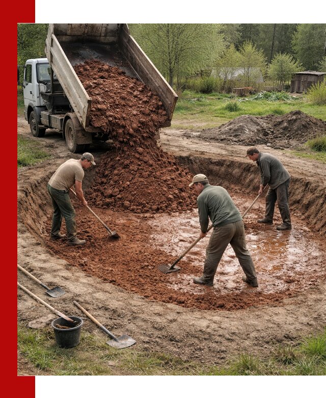Купить качественную глину для пруда в Мелеузе