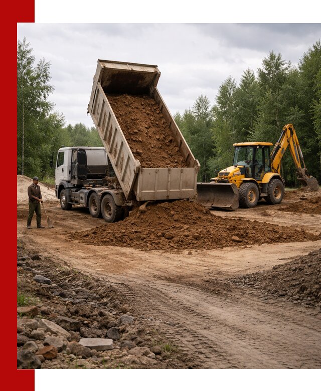 Доставка суглинка самосвалами в Мелеузе подсыпка и планировка