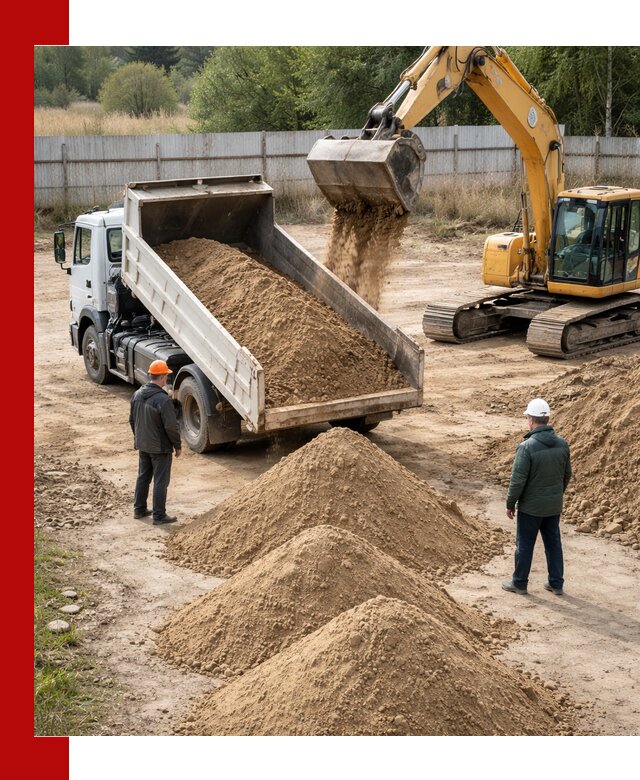 Доставка супеси вагонными и автопартиями в Мелеузе
