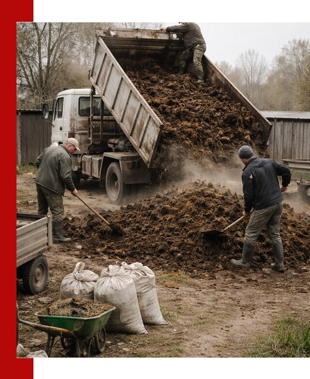 Доставка коровьего навоза самосвалом в Мелеузе