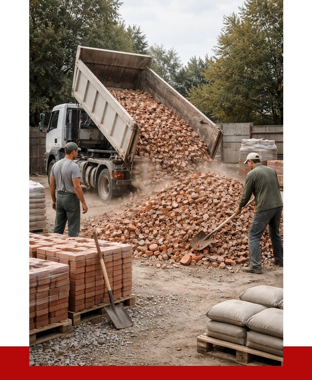 Бой кирпича в Мелеузе с доставкой от 4296 руб/куб | ПРОНЕРУДМлз
