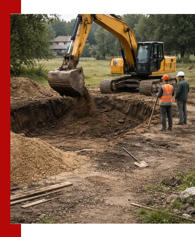 Рытье котлована под фундамент в Мелеузе (быстро и недорого)